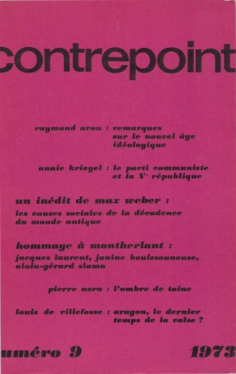 Couverture de Contrepoint n°9 1973