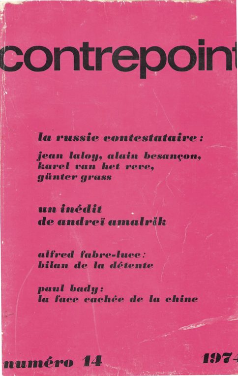 Couverture de Contrepoint n°14 1974