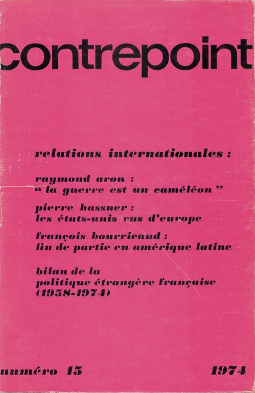 Couverture de Contrepoint n°15 1974