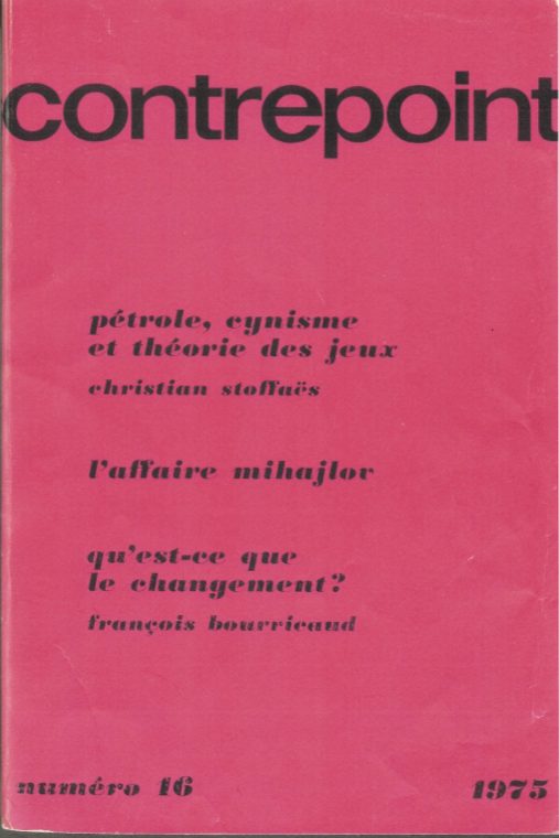 Couverture de Contrepoint n°16 1975