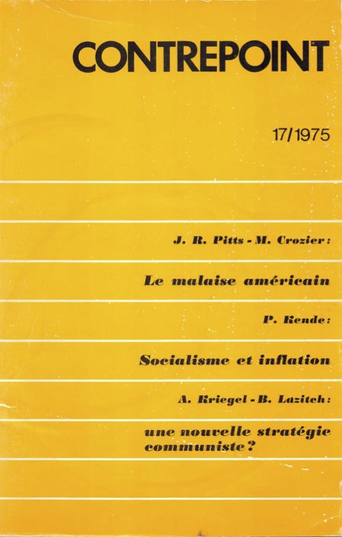 Couverture de Contrepoint n°17 1975