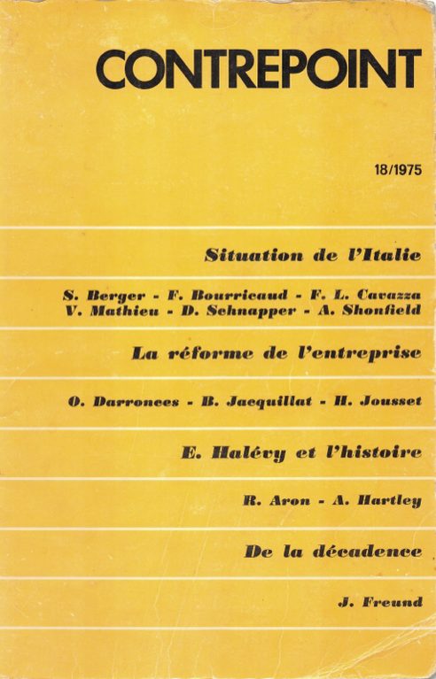 Couverture de Contrepoint n°18 1975
