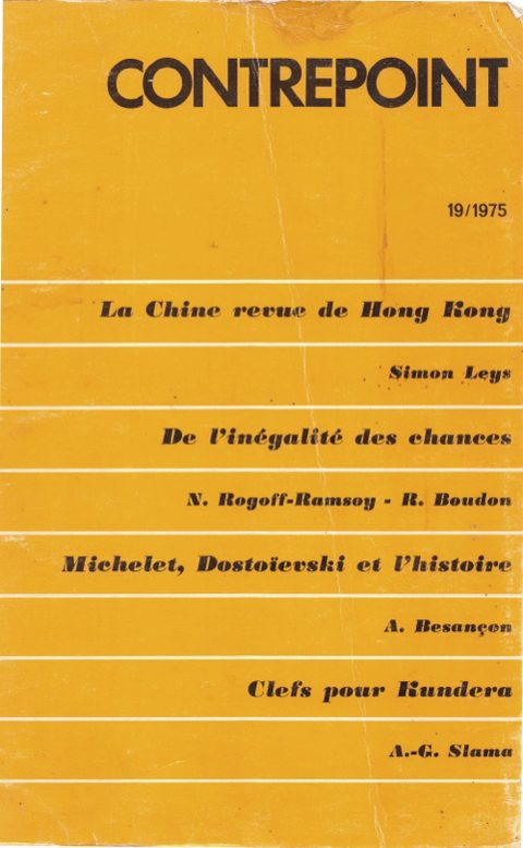 Couverture de Contrepoint n°19 1975